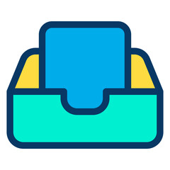 Obraz premium Lineal color Inbox icon