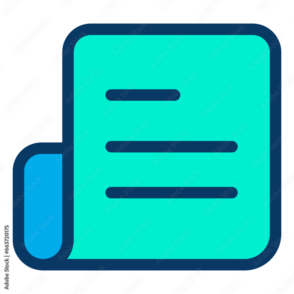 Sticker lineal color documents icon