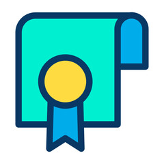 Lineal color Certificate icon