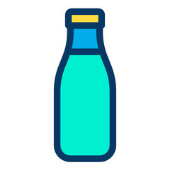 Lineal color Milk bottle icon