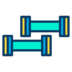 Lineal color Dumbbell icon