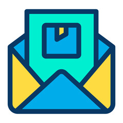 Lineal color Package Box Mail icon