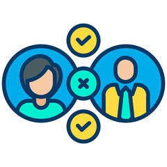 Lineal color Group decision making icon