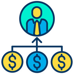 Lineal color Business Investor icon