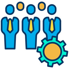 Lineal color Project Management team icon