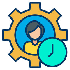 Lineal color Time Management icon