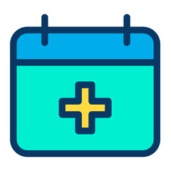 Obraz premium Lineal color Education Calendar icon