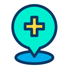 Obraz premium Lineal color Paper Pin icon