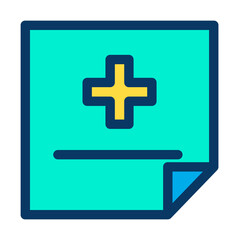 Lineal color Medical Sticky icon
