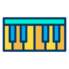 Lineal color Piano icon