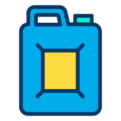 Lineal color Petrol can icon