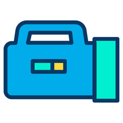 Obraz premium Lineal color Torch light icon