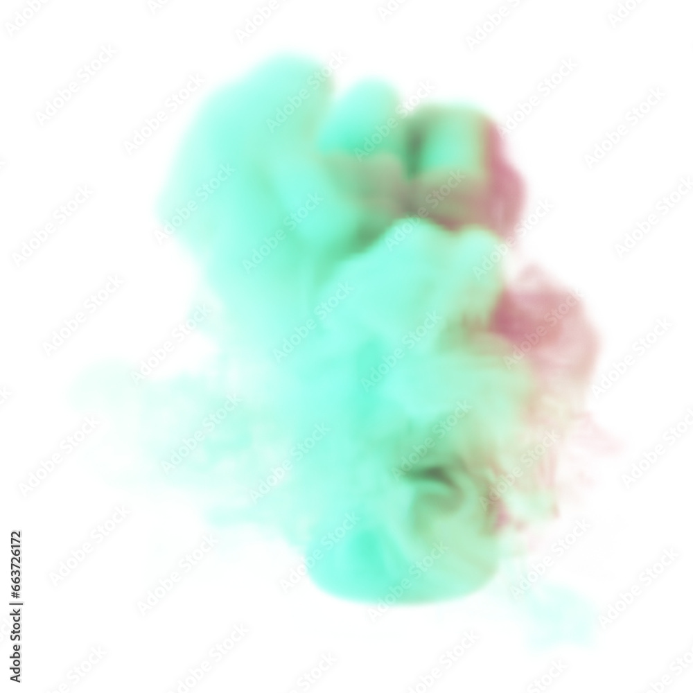 Poster abstract colorful smoke cloud isolated