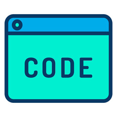 Lineal color Web Code icon