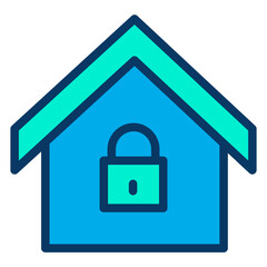 Lineal color Home Lock icon