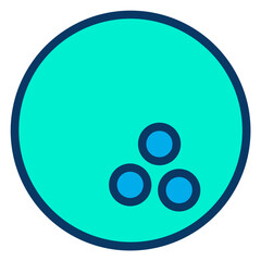 Naklejka premium Lineal color Bowling icon