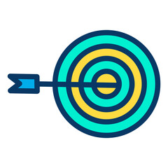 Lineal color Dartboard icon