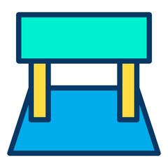 Fototapeta premium Lineal color Finish icon