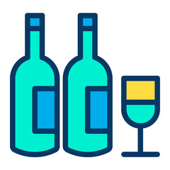Lineal color dinner icon