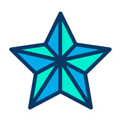 Obraz premium Lineal color Star icon