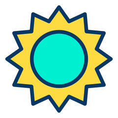 Lineal color Sun icon