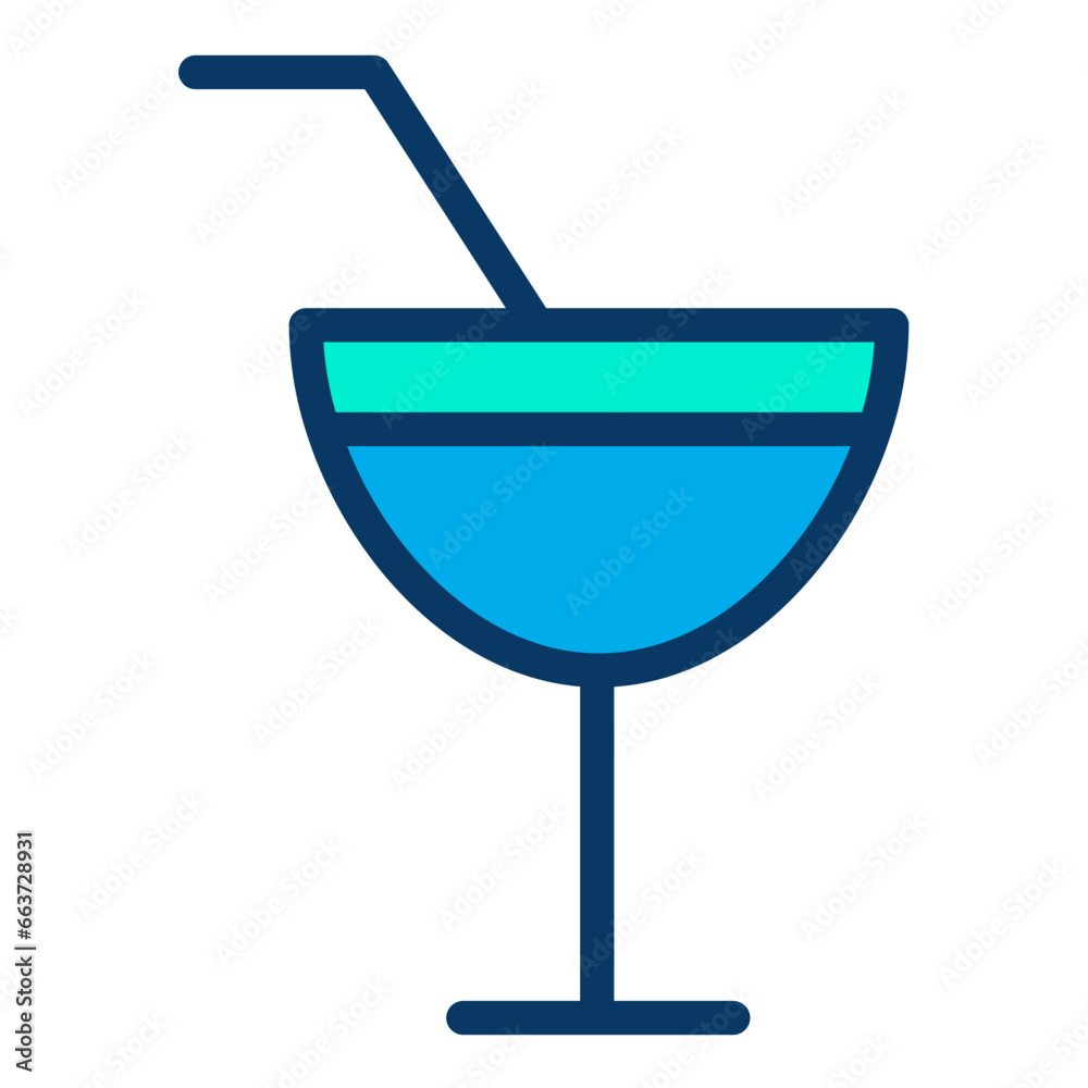 Poster lineal color valentine drink icon