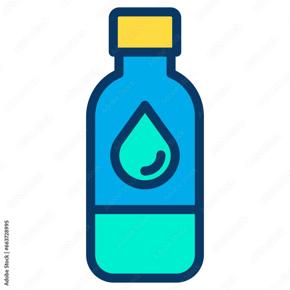 Wall mural lineal color water bottle icon