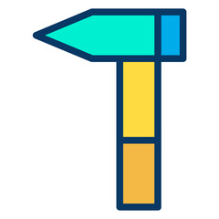 Fototapeta premium Lineal color Hammer icon