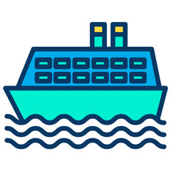 Lineal color Ship icon