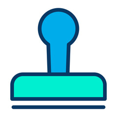 Obraz premium Lineal color Stamp icon
