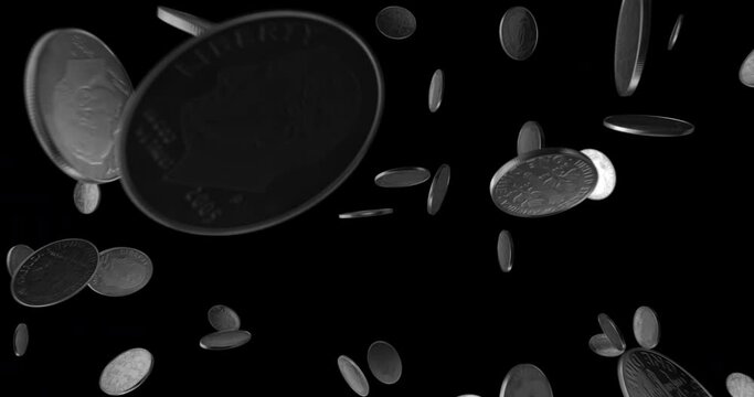 Dollar dimes coins passing