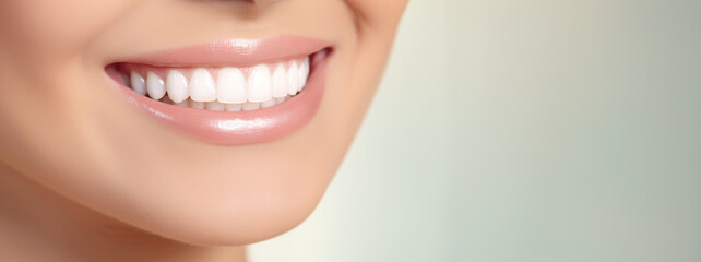 Obraz premium close up teeth of a woman smiling