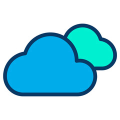 Lineal color Clouds icon