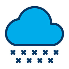 Lineal color Snowfall icon