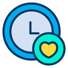Obraz premium Lineal color Love Time icon