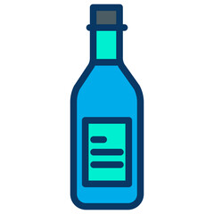Lineal color Wine bottle icon