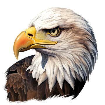 Bald Eagle isolated on transparent background