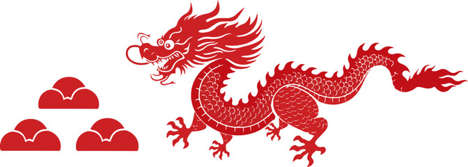 Happy Chinese New Year 2024 Capricorn Zodiac Illustration.