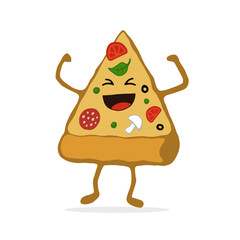 Happy pizza slice