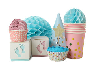 PNG, Sweets, paper cups, boxes and balls, isolated on white background