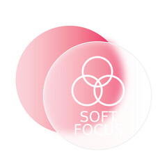 Soft Focus Beauty Cosmetics Glassmorphism Icon Sign and Symbol Design Illustrator Png Svg	