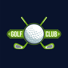 golf vector graphic template illustration for sport club.