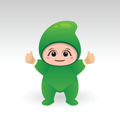 Vector Manggo fruit kawaii cartoon character vector funny Manggo  fruit kawaii illustration
