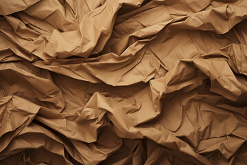Brown crumpled paper texture  