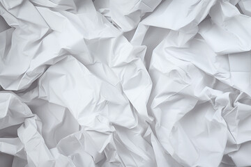 crumpled white paper texture background  