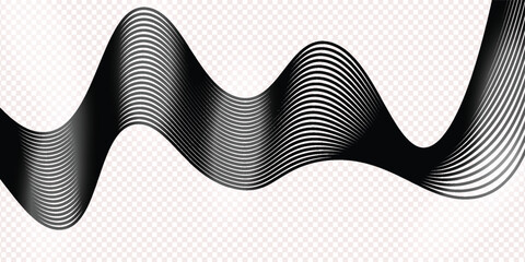 lines waves Technology abstract lines on white background. Undulate Grey Wave Swirl, frequency sound wave, twisted curve lines with blend effect avstract  - obrazy, fototapety, plakaty