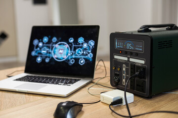 Behind the scenes of video production or video shooting. headphones, video equipment