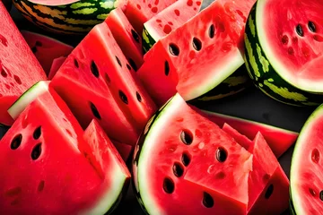 Poster Im Rahmen slices of watermelon © Nature Lover