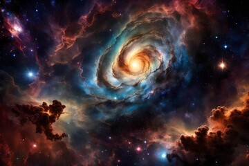 Obraz na płótnie Canvas space of galaxies 