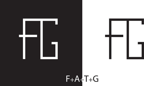 F+A+T+G text logo professional & modern business logo